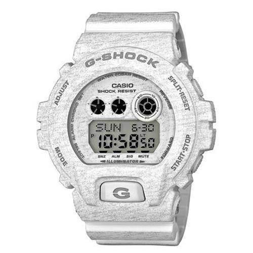 Image of hvid meleret resin med stål G-Shock quartz multifunktion (3420) Herre ur fra Casio